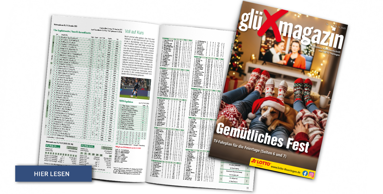 Lesen Sie hier die aktuelle Ausgabe des glüXmagazins