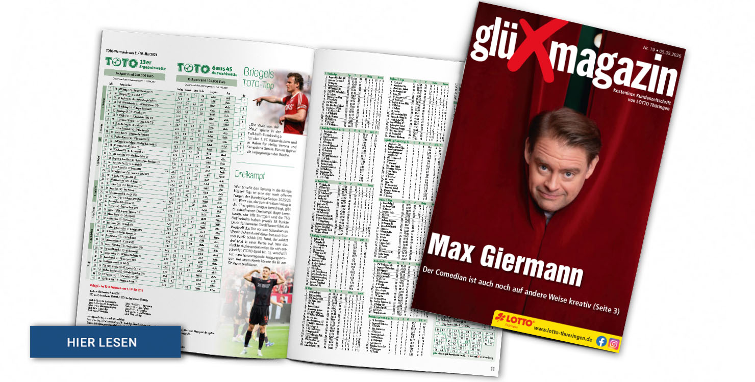 Lesen Sie hier die aktuelle Ausgabe des GlüXmagazins
