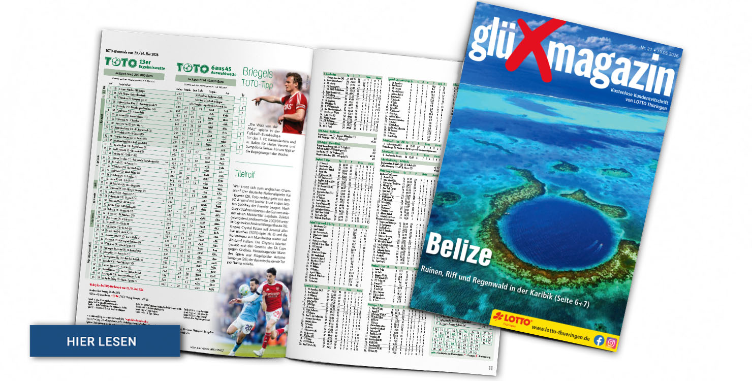 Lesen Sie hier die aktuelle Ausgabe des GlüXmagazins