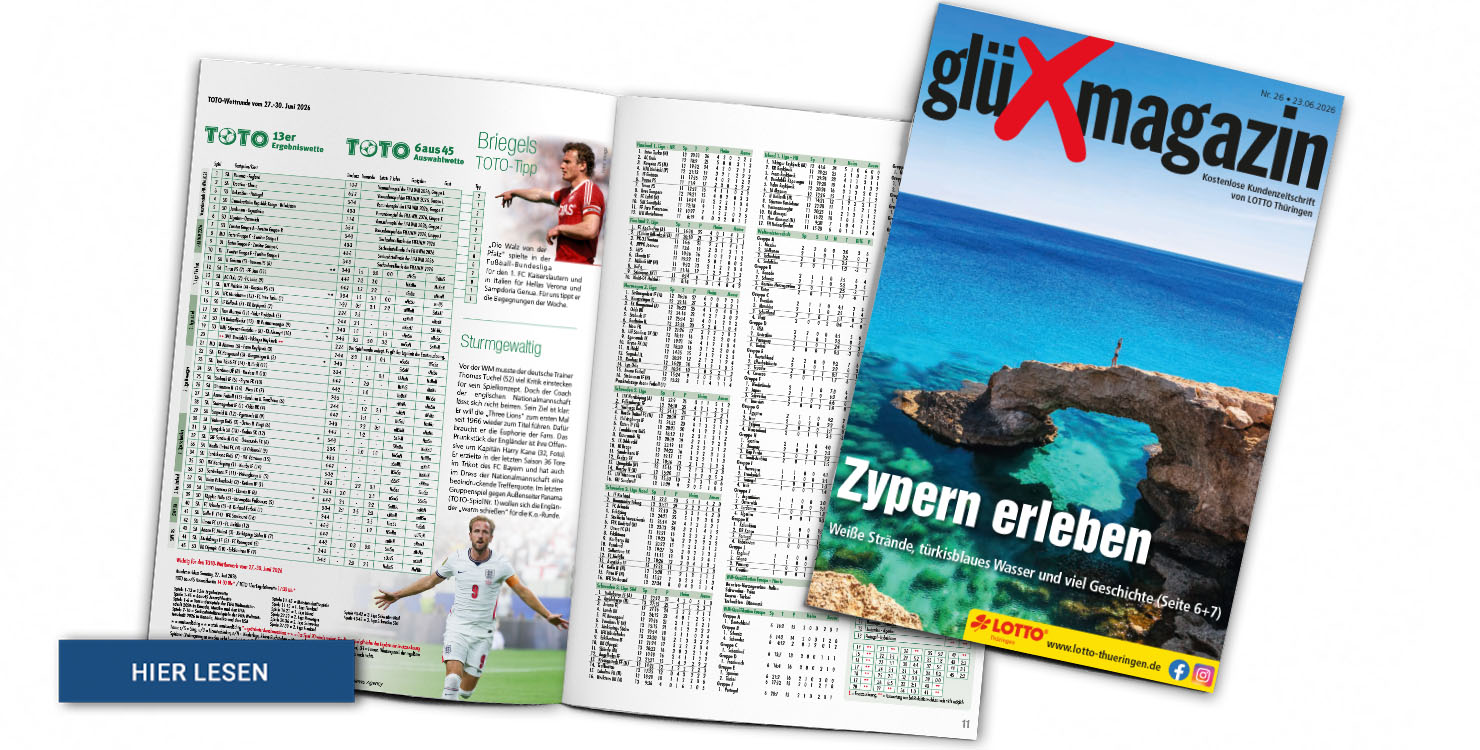 Lesen Sie hier die aktuelle Ausgabe des GlüXmagazins