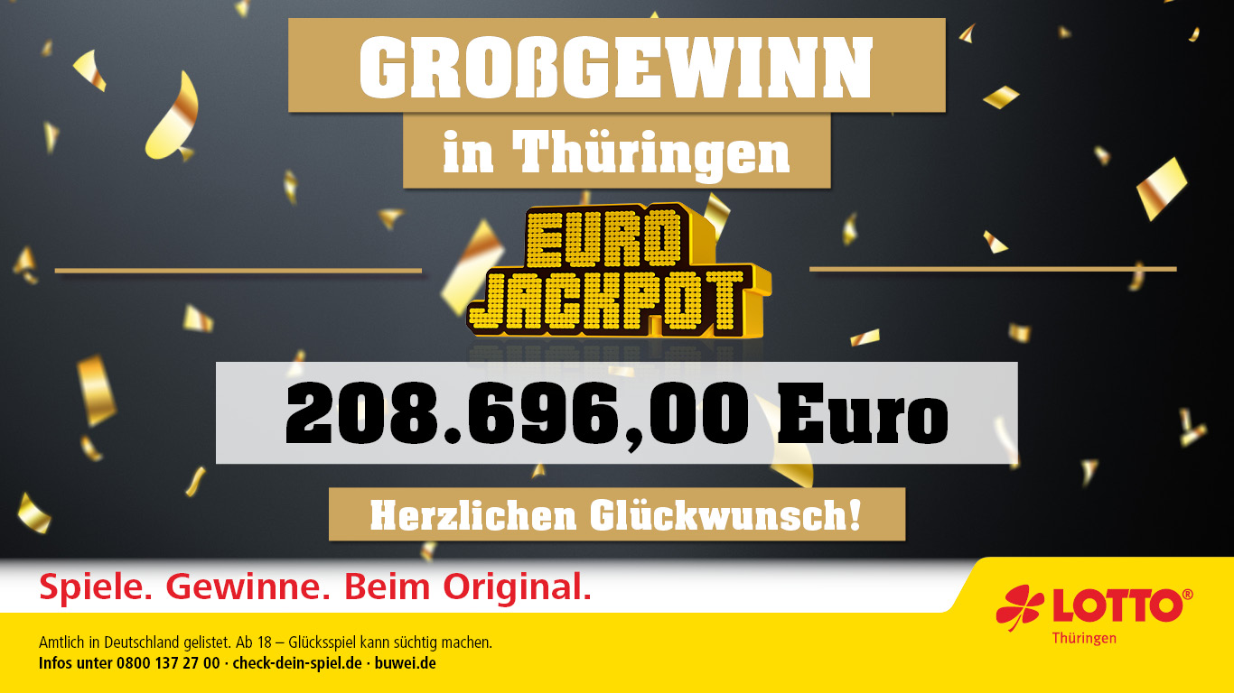 Unser aktueller Großgewinn