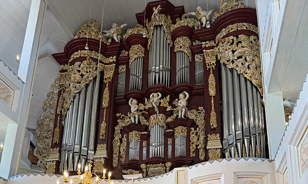 Die wunderschöne, barocke Orgel ist eines der Highlight der Kirche in Büßleben